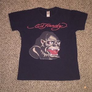 Ed hardy gorilla t shirt (medium)